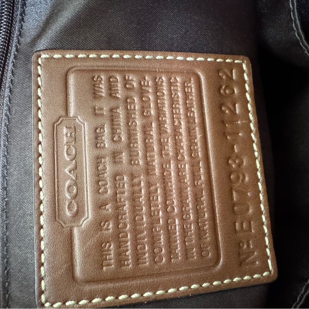 Coach Brown Leather Hobo Bag with Gold Accents - Picture 6 of 6